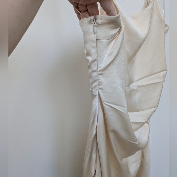 NWT ASTR The Label Cream Satin Formal Slip Dress Midi To Maxi Length Size XL - Picture 7 of 16